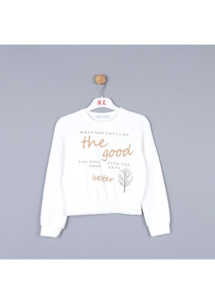 Kız Çocuk Beli Biyeli Sweat