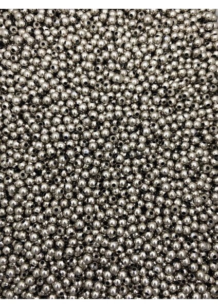 4mm Nikel / Gümüş Renk Metal Demir Top Boncuk,takı Yapım Boncuğu (25GR ~250 Adet) fiyatları