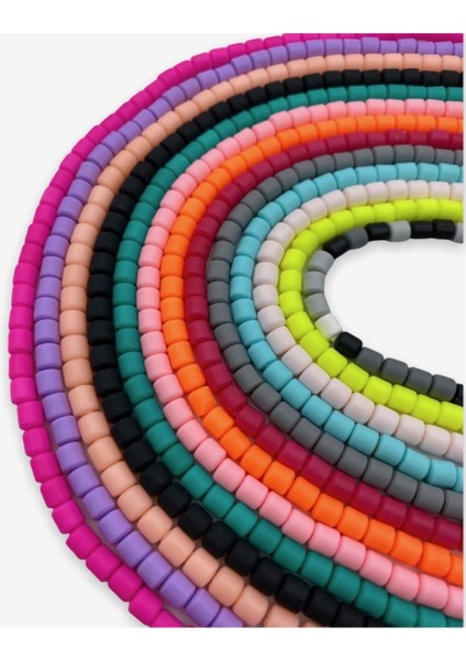 13 Renk Lino Boncuk Seti , Polimer Kil Lino Hamur Boncuk Dizi SETI,6X6MM Silindir 40CM Dizi Fimo fiyatları