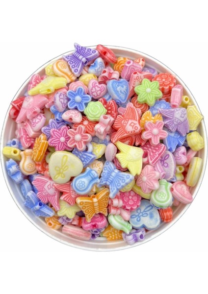 25GR Pastel Karışık Figürler,pastel Renk Boncuk,takı Yapım Boncuğu