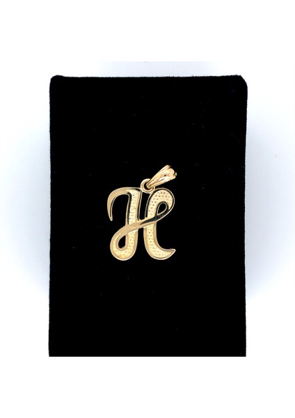 Myoro Gold 14 Ayar Altın Fantezi 'h' Harfi Kolye Ucu