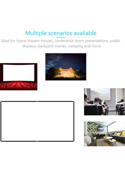 Taşınabilir 150 inç 16: 9 Projeksiyon Perdesi (Yurt Dışından) fırsatları
