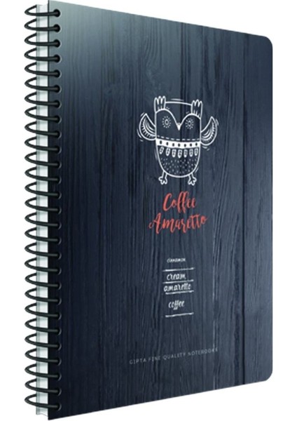 Coffee Book Kareli Spiralli Defter 19 x 26 cm 120 Yaprak