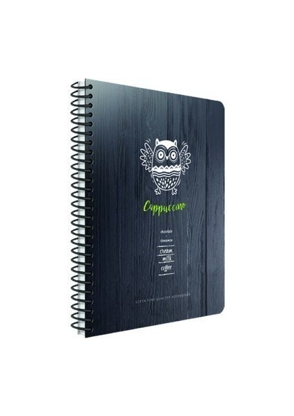 Coffee Book Spiralli Çizgili Defter 120 Yaprak 19 x 26 cm