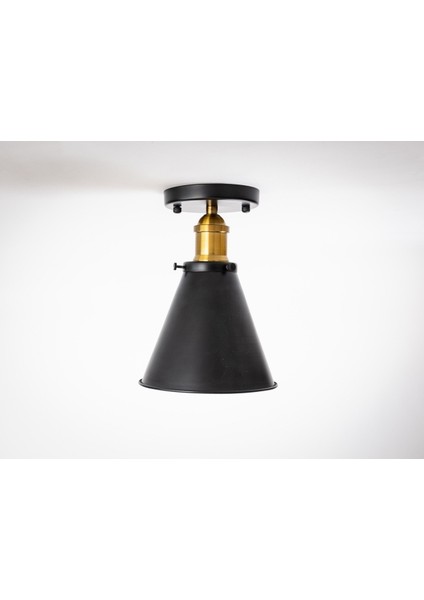 Retro,vintage siyah 1xe27 Tekli Metal Plofonyer avize