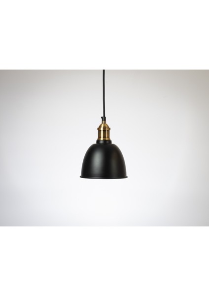 Retro,vintage mutfak,oda,cafeler için siyah 1xe27 Tekli Metal Sarkıt avize