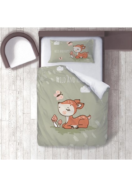 Dijital Baskılı 160CM x 220CM Çocuk Odası Nevresim Takımı Model 186