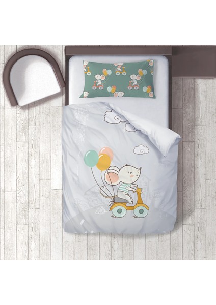Dijital Baskılı 160CM x 220CM Çocuk Odası Nevresim Takımı Model 194