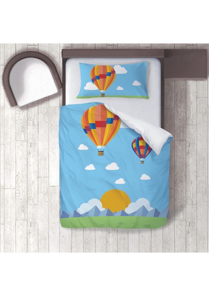 Dijital Baskılı 160CM x 220CM Çocuk Odası Nevresim Takımı Model 014