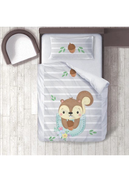 Dijital Baskılı 160CM x 220CM Çocuk Odası Nevresim Takımı Model 187