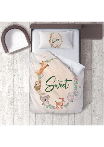 Dijital Baskılı 160CM x 220CM Çocuk Odası Nevresim Takımı Model 321