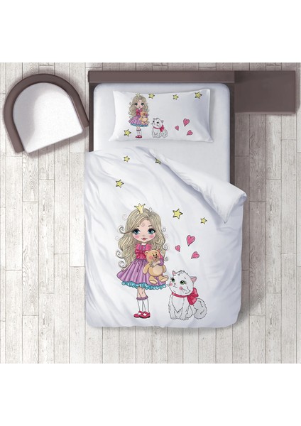 Dijital Baskılı 160CM x 220CM Çocuk Odası Nevresim Takımı Model 154