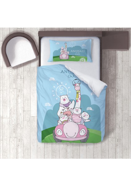 Dijital Baskılı 160CM x 220CM Çocuk Odası Nevresim Takımı Model 252