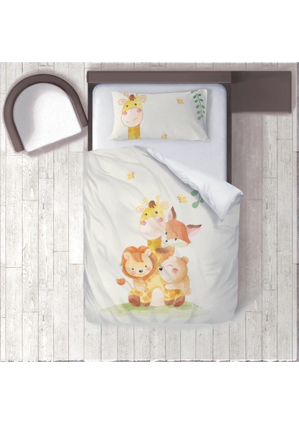 Dijital Baskılı 160CM x 220CM Çocuk Odası Nevresim Takımı Model 166