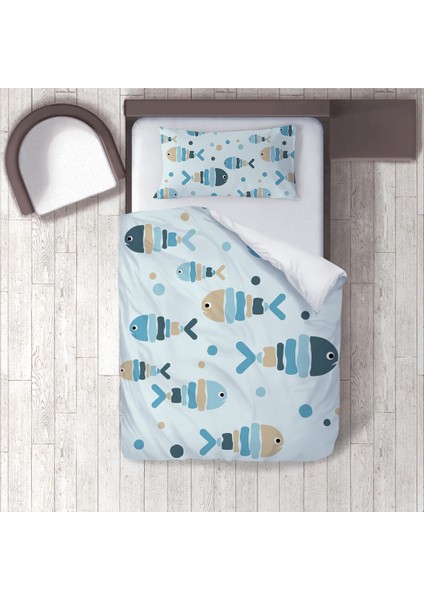 Dijital Baskılı 160CM x 220CM Çocuk Odası Nevresim Takımı Model 1412
