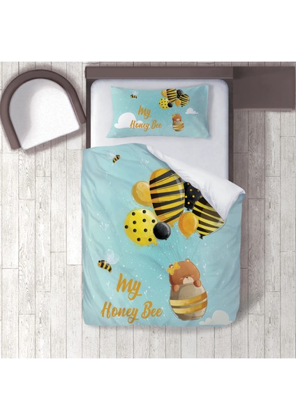 Dijital Baskılı 160CM x 220CM Çocuk Odası Nevresim Takımı Model 219