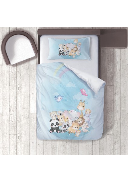 Dijital Baskılı 160CM x 220CM Çocuk Odası Nevresim Takımı Model 244