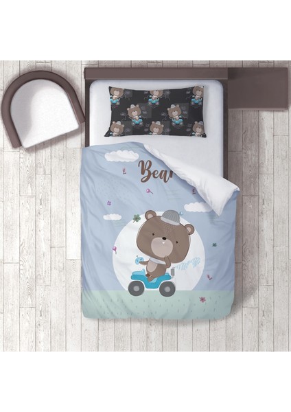 Dijital Baskılı 160CM x 220CM Çocuk Odası Nevresim Takımı Model 251