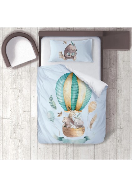 Dijital Baskılı 160CM x 220CM Çocuk Odası Nevresim Takımı Model 128