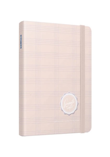 Smooth Kareli Tel Dikişli Karton Kapaklı Defter 19 x 26 cm 60 Yaprak