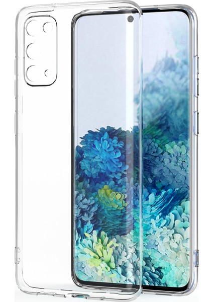 Samsung Galaxy S20 Kılıf Renksiz Şeffaf Silikon Kamera Korumalı Kks