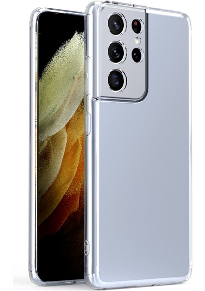Samsung Galaxy S21 Ultra Kılıf Renksiz Şeffaf Silikon Kamera Korumalı Kks modelleri