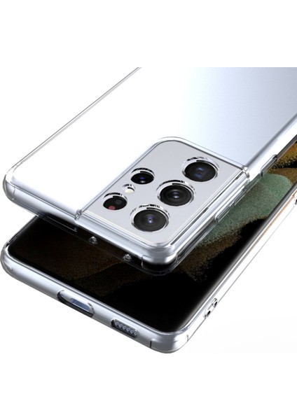 Samsung Galaxy S21 Ultra Kılıf Renksiz Şeffaf Silikon Kamera Korumalı Kks fırsatları