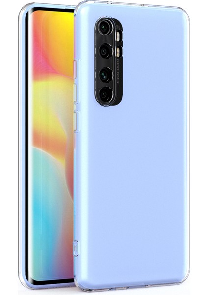 Hesaplı Dünya Xiaomi Mi Note 10 Lite Kılıf Renksiz Şeffaf Silikon Kamera Korumalı Kks