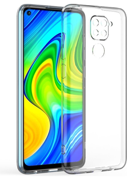 Xiaomi Redmi Note 9 Kılıf Renksiz Şeffaf Silikon Kamera Korumalı Kks