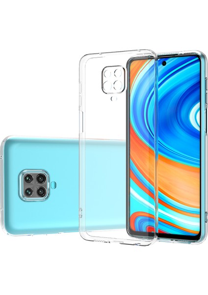 Xiaomi Redmi Note 9 Pro Kılıf Renksiz Şeffaf Silikon Kamera Korumalı Kks