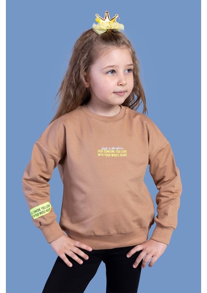 Toontoy Kids Kız Çocuk Baskılı Sweatshirt