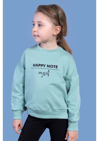 Kız Çocuk Sırtı Baskılı Sweatshirt