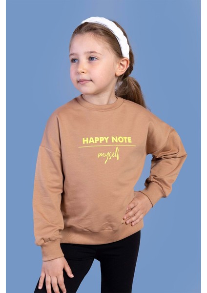 Kız Çocuk Sırtı Baskılı Sweatshirt