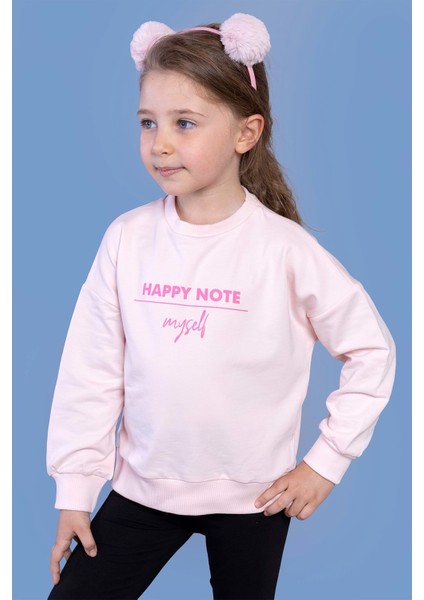 Kız Çocuk Sırtı Baskılı Sweatshirt