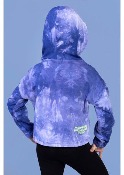 Kız Çocuk Batik Desenli Kapüşonlu Sweatshirt fiyatları