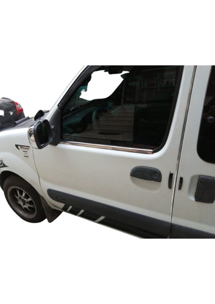 Renault Kangoo 2004-2008 Krom Cam Çıtası 2 Parça Paslanmaz Çelik