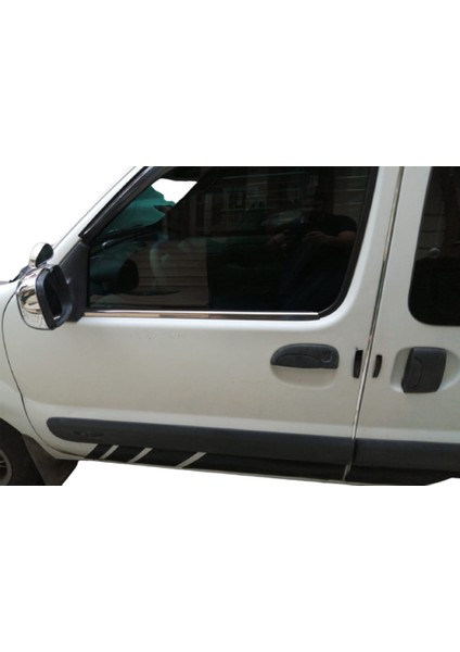 Renault Kangoo 2004-2008 Krom Cam Çıtası 2 Parça Paslanmaz Çelik