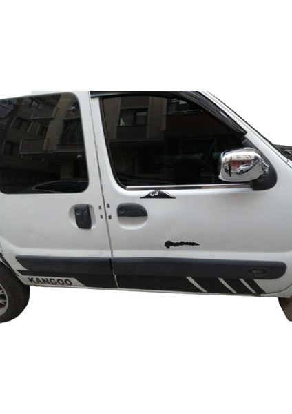 Renault Kangoo 2004-2008 Krom Cam Çıtası 2 Parça Paslanmaz Çelik