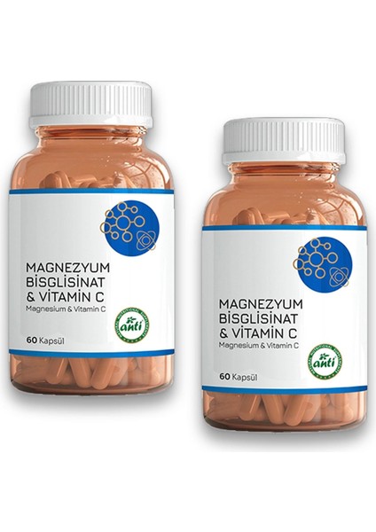 Magnezyum Bisglisinat & Vitamin C 60'lı x 2