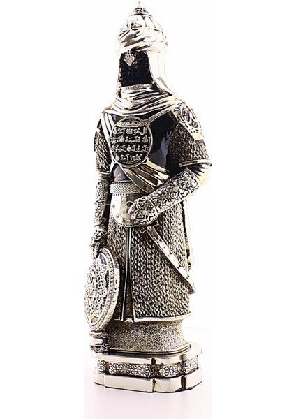 Zırhlı Cevşen Ayetli Asker Gümüş Biblo 3 Boyutlu Büyük Boy 32 CM-017 fırsatları