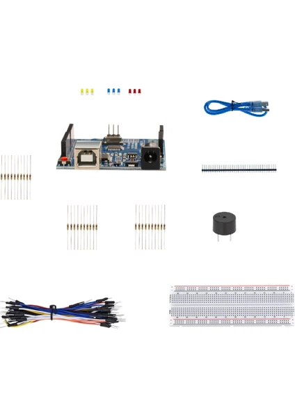 Emes Robotik Arduino 53 Parça Uno R3 Robotik Kodlama Uygulamaları Başlangıç Proje Eğitim Seti M5