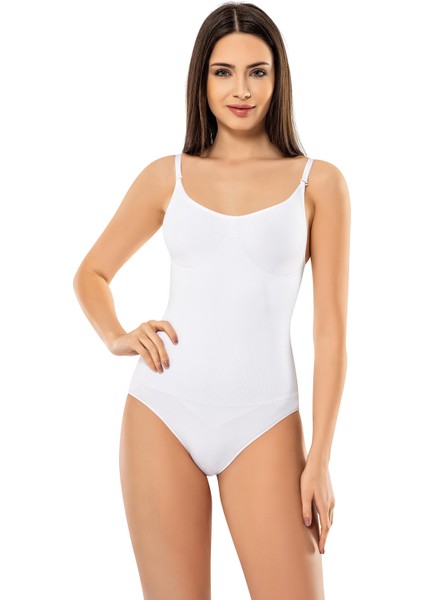 Kadın Ayarlı Askılı Çıtçıtlı Body Korse