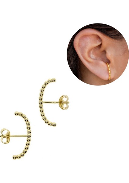 Boncuklu Stil 925 Ayar Gümüş Küpe Gümüş Rengi fiyatları