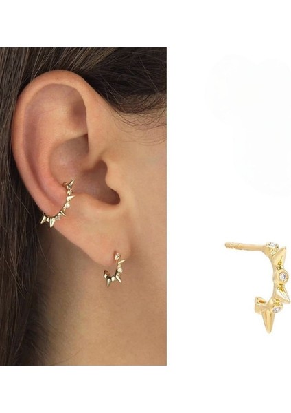 Gold Punk Stil Halka Küpe fiyatları