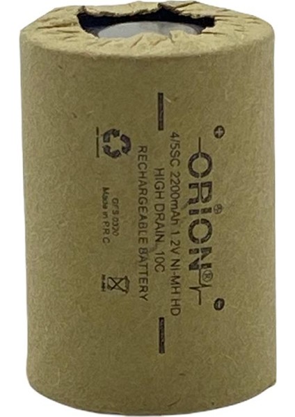 1.2V Ni-Mh 4/5 SC2200 mAh Hd Şarjlı Punta Pili
