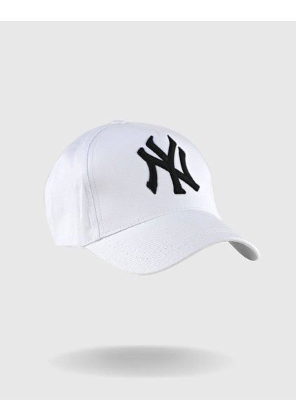 Düz Ny Ayarlanabilir Basic Şapka Beyaz