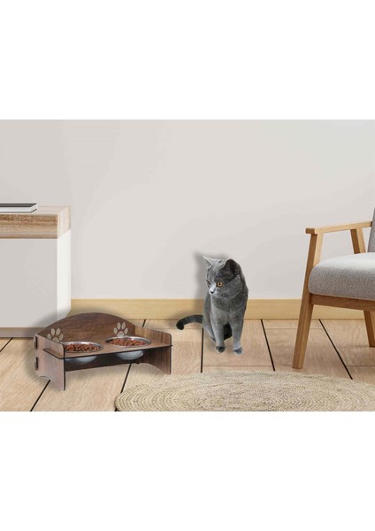 Kedi Mama Kabı Kahve Klasik Kedi Mama ve Su Kabı Kedi Yemek Kabı fırsatları