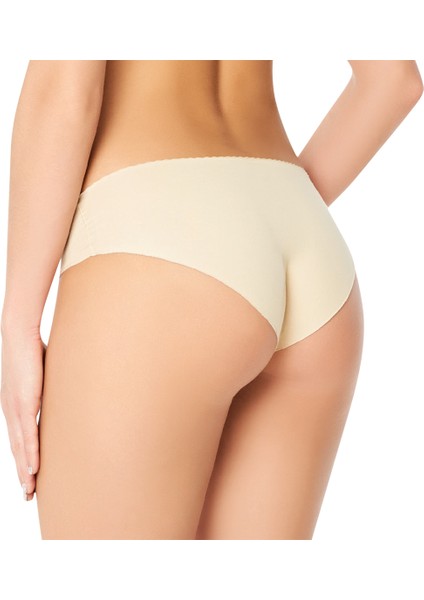 Kadın Ten Slip Külot Lazer Kesim Dikişsiz Ipeksi