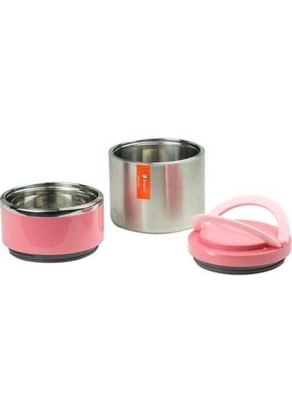 2 Katlı Yemek Termosu Pembe