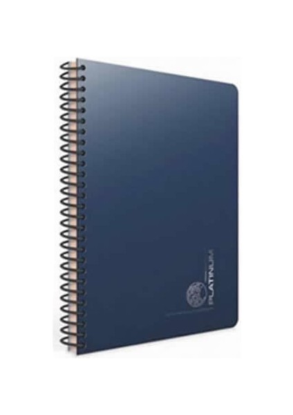 Platinum A4 100 Yaprak Kareli Spiralli Plastik Kapaklı Defter